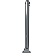 Ornamental bollard | Series 477B | � 76 mm | foldable, self-engaging lockto be fixed by plugs, with base plate 100 x 150 mm | with triangular locking mechanism acc. with DIN 3223 | with 2 eyelets